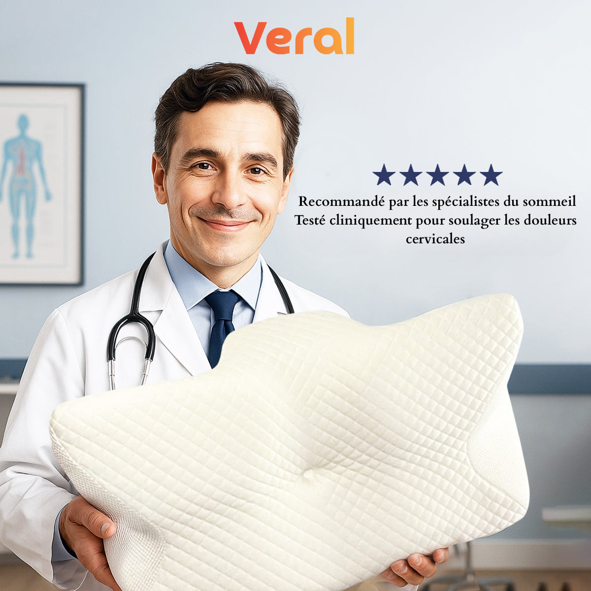Dorméa™ – Coussin orthopédique haute précision