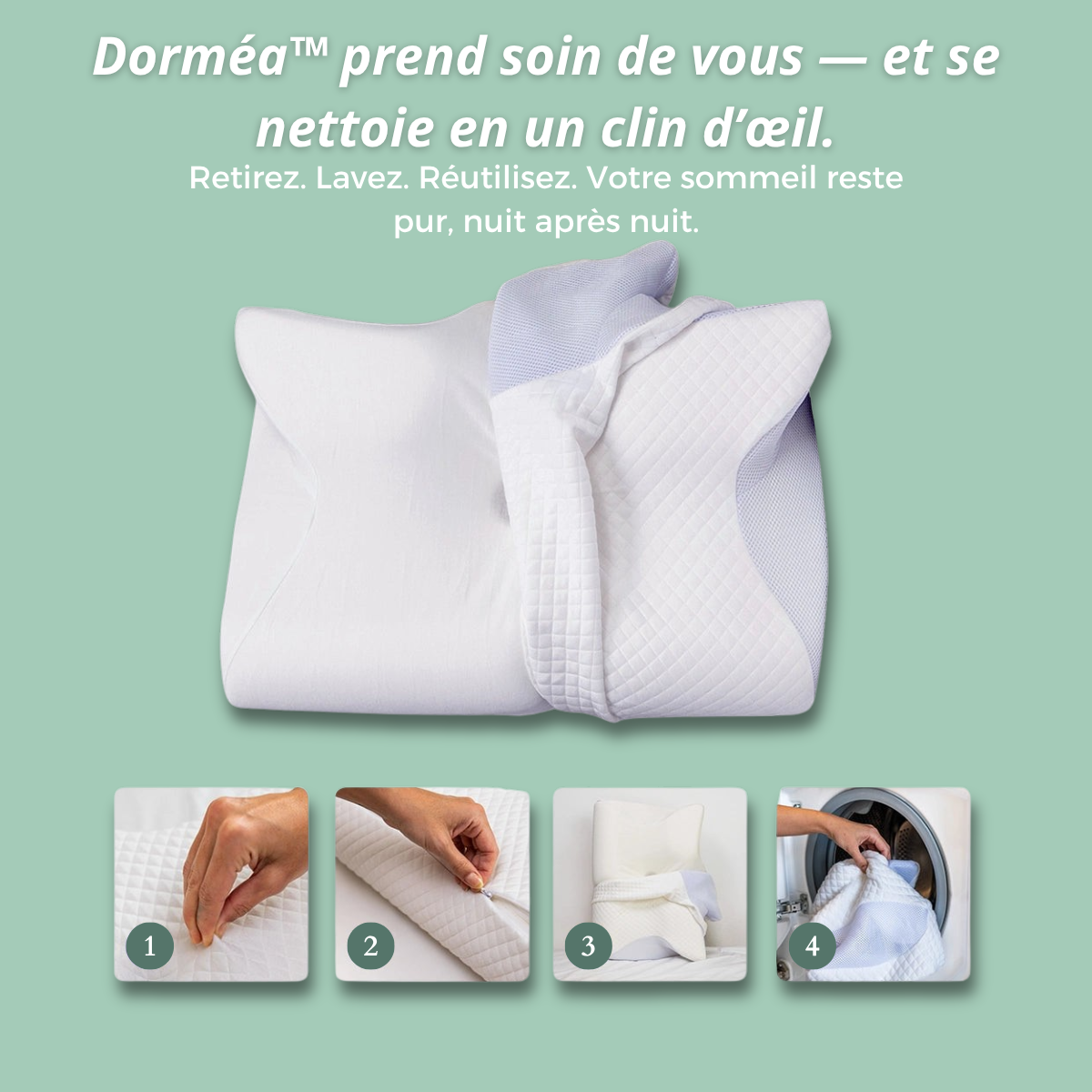 Dorméa™ – Coussin orthopédique haute précision