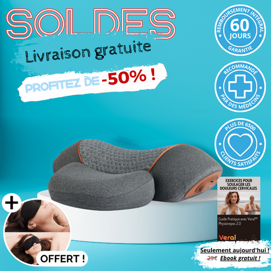 PhysioRepos 2.0 — Libérez-vous des tensions cervicales avec notre soutien 3-en-1