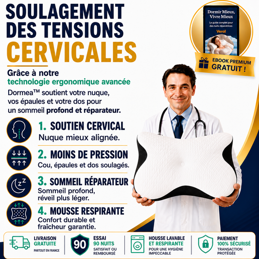 Dorméa™ – Coussin orthopédique haute précision
