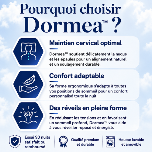 Dorméa™ – Oreiller cervical ergonomique