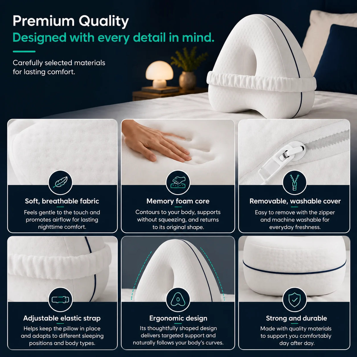 Lunalign™ – 4-in-1 Ergonomic Knee & Leg Pillow