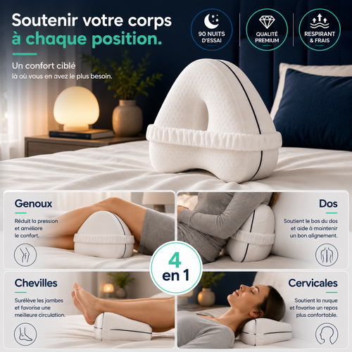 Soutinéa™ – Coussin de soutien ergonomique 4-en-1