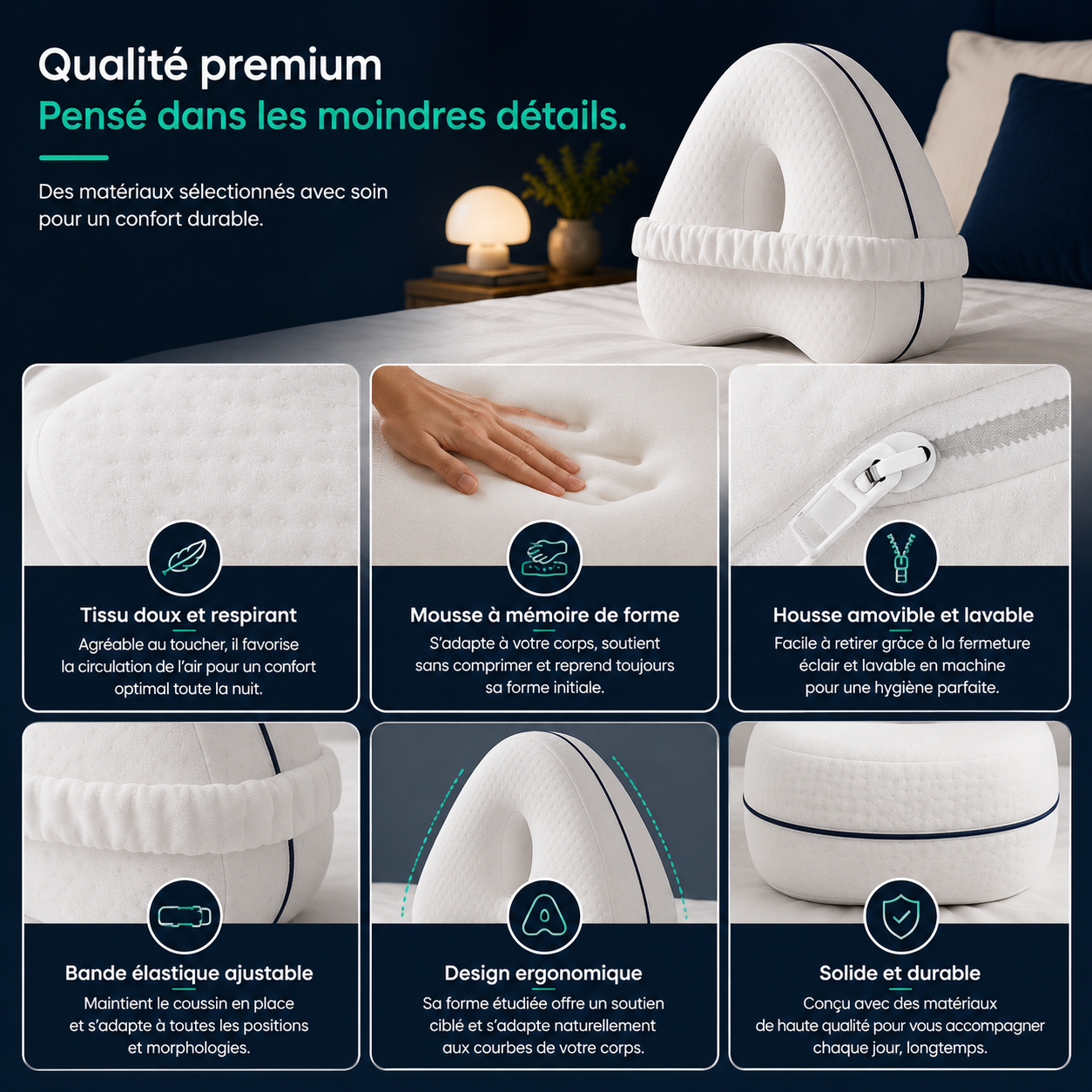 Soutinéa™ – Coussin de soutien ergonomique 4-en-1