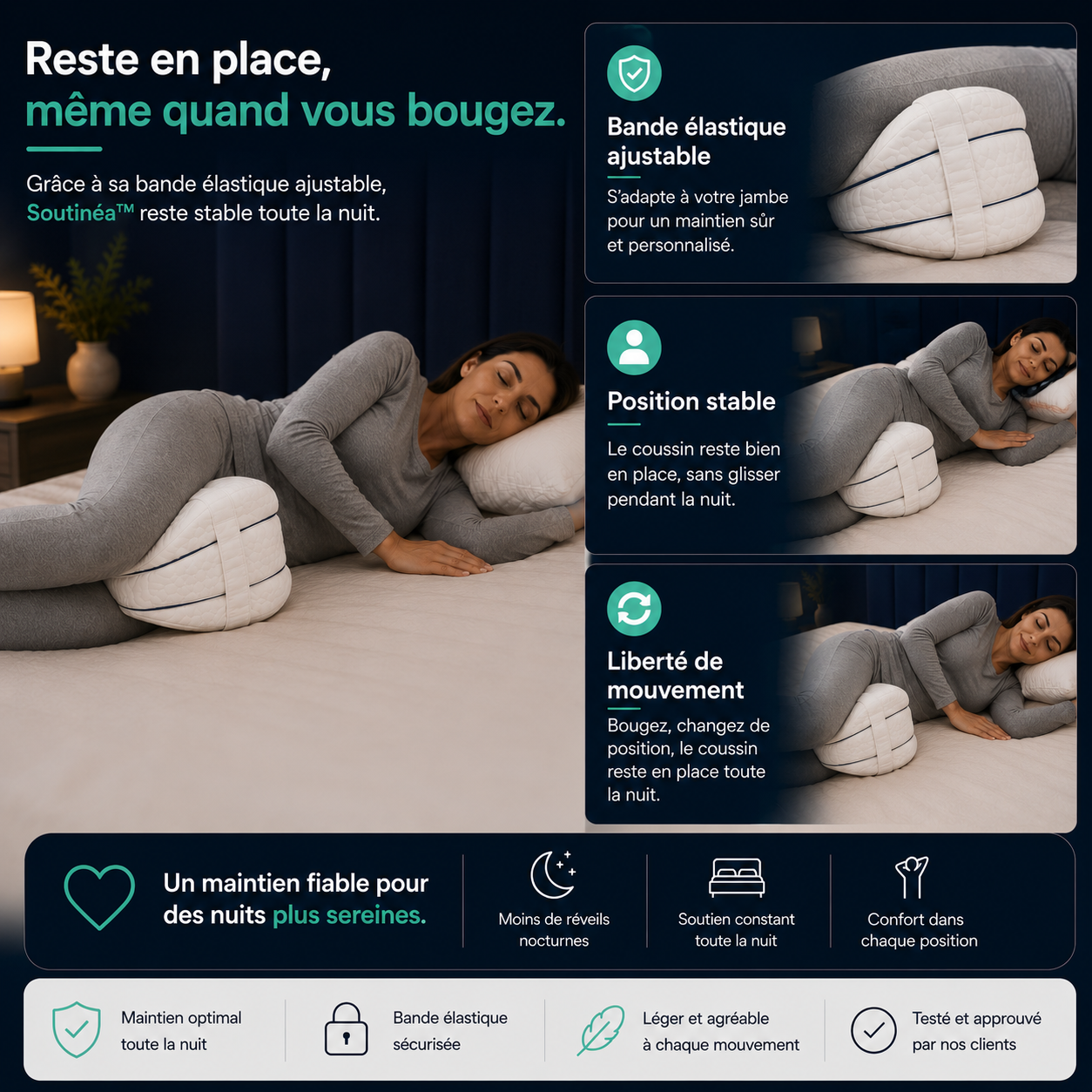 Soutinéa™ – Coussin de soutien ergonomique 4-en-1